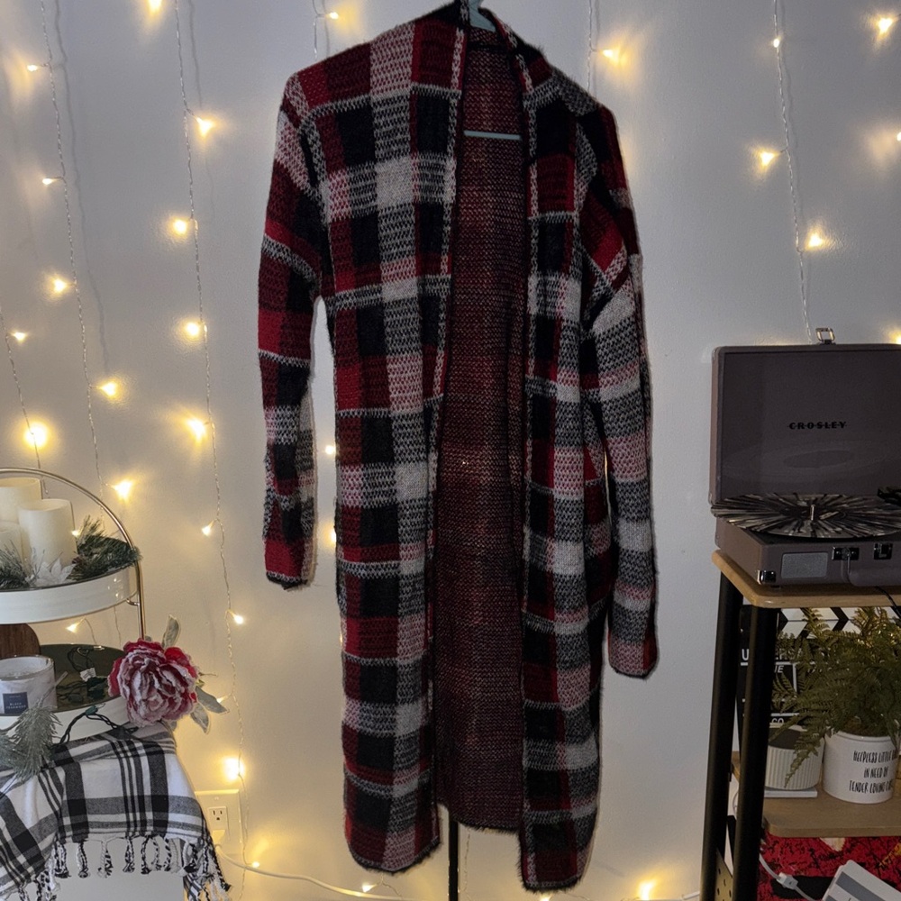 Sweet Love Red and Black Knit Sweater